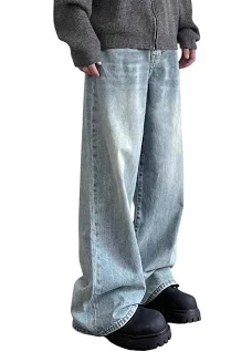 Men Baggy Loose Relaxed Jeans